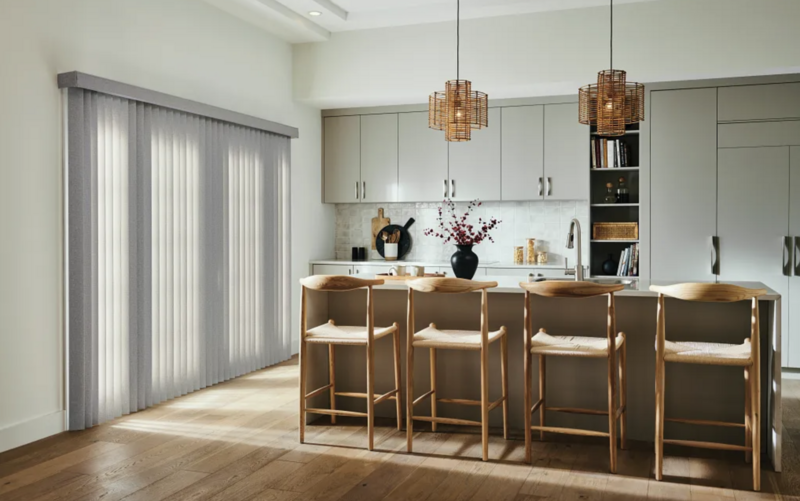 Custom vertical blinds kitchen