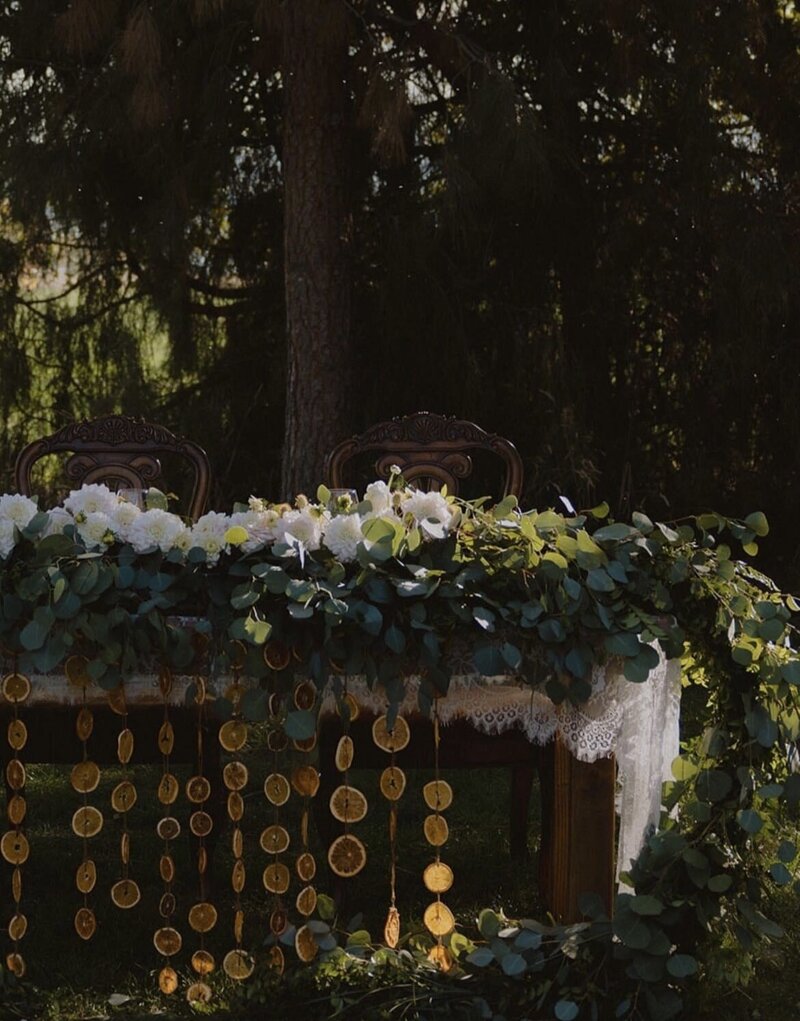 Sweetheart Table 4th Street Gardens, Emmett Idaho