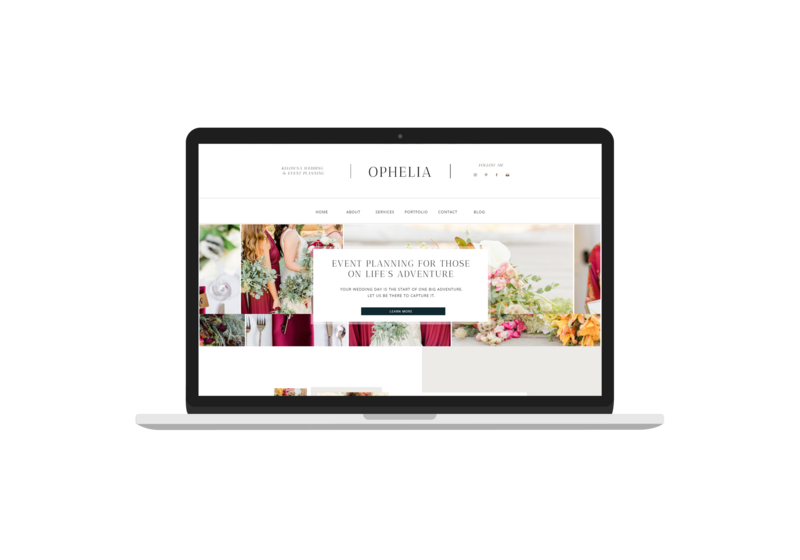 Semi-Custom Website - Ophelia Home Page 1