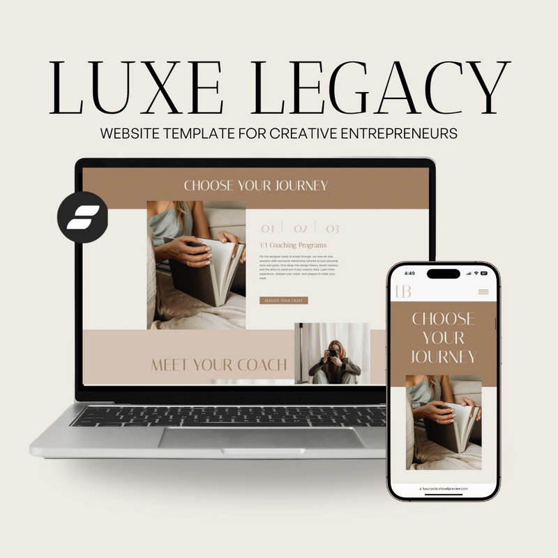 Luxury-inspired website template for creatives who want a sleek, editorial aesthetic with a powerful sales-driven strategy.