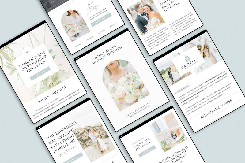 flodesk templates for wedding pros