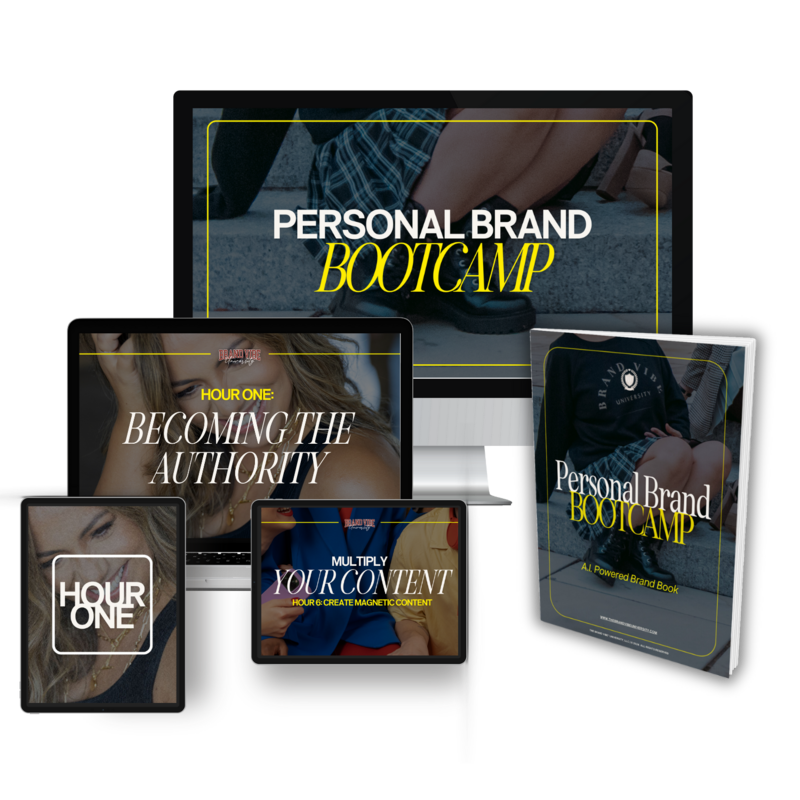 Mockup of the Personal Brand Bootcamp course, showcasing tools and strategies for building a standout personal brand.