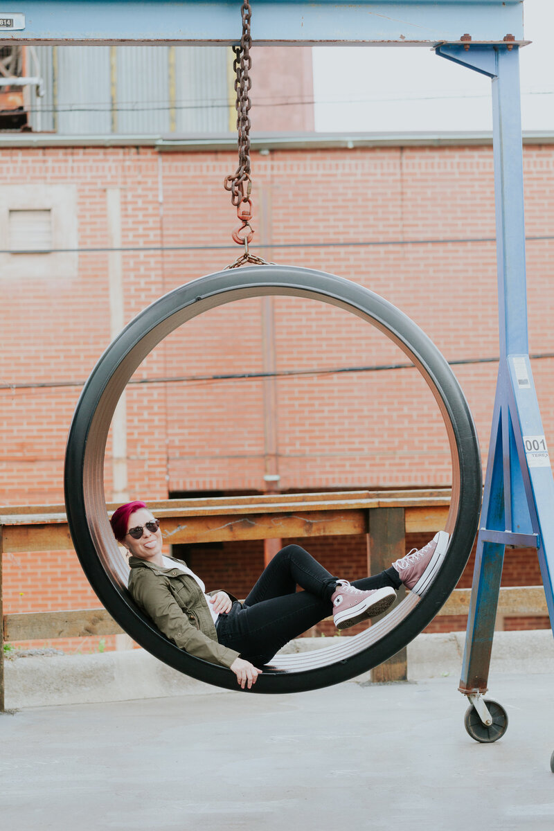 playful-web-designer-photo-large-tire-swing-for-brand-session-camp-north-end-charlotte