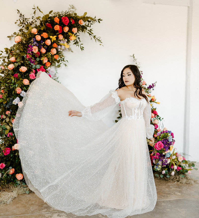 bride at elopement in Malibu, CA