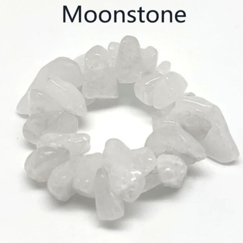 Natural Stone Energy Rings-Moonstone