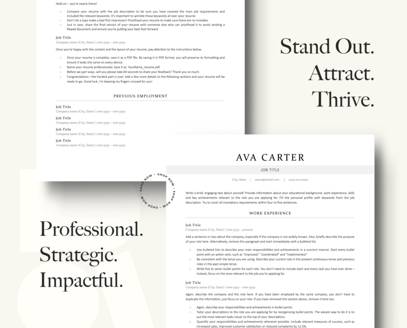 ATS-FRIENDLY RESUME + COVER LETTER
