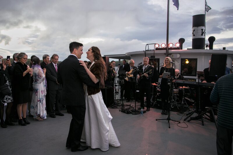 Bride and Groom dancing together at reception | Wedding Photography