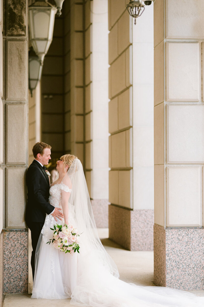 Swank Soiree Dallas Wedding Planner Lauren and Ashton at the Crescent Hotel - bride and groom