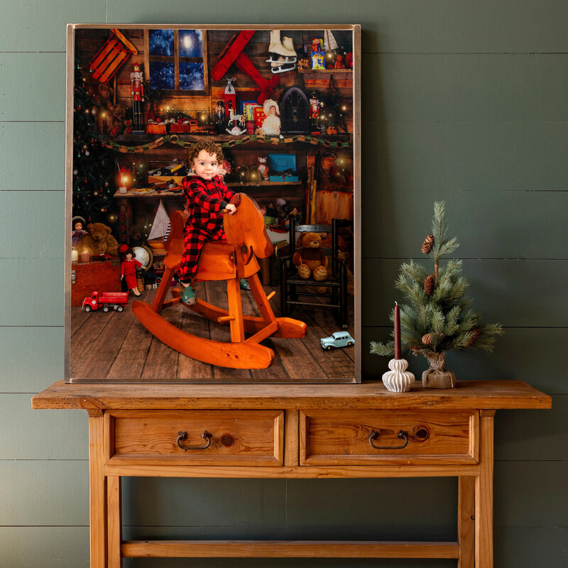 Memorable Santa Studio Experience: Joyful Little Boy Captured with Santa in Wallingford, CT - Ashlie Steinau Photography