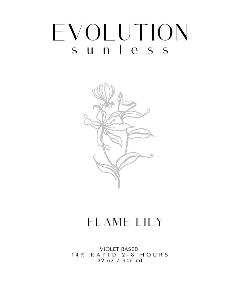 Flame lily label