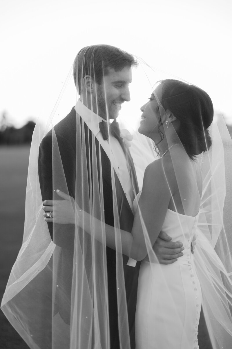 Black and White dreamy wedding photo by Sunny Lee photo