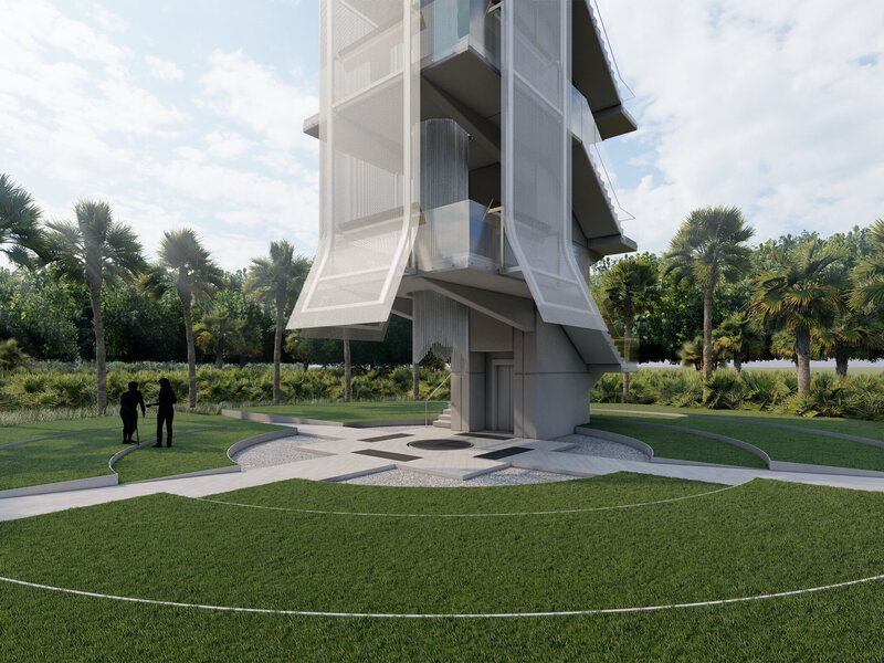 Sweet Sparkman Architecture Beirut Peacekeepers Memorial Tower Landscape 8