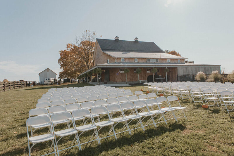 Outdoor ceremony space of venue in Columbus Ohio