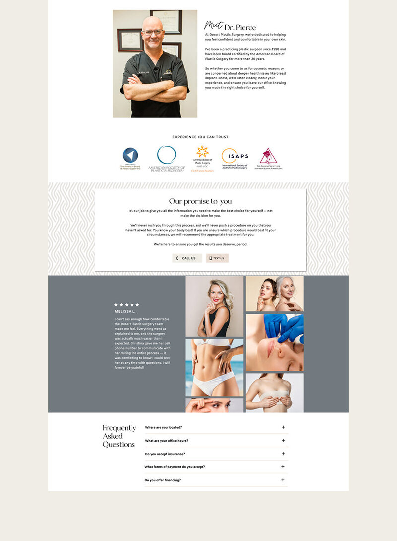 Desert Plastic Surgery Website