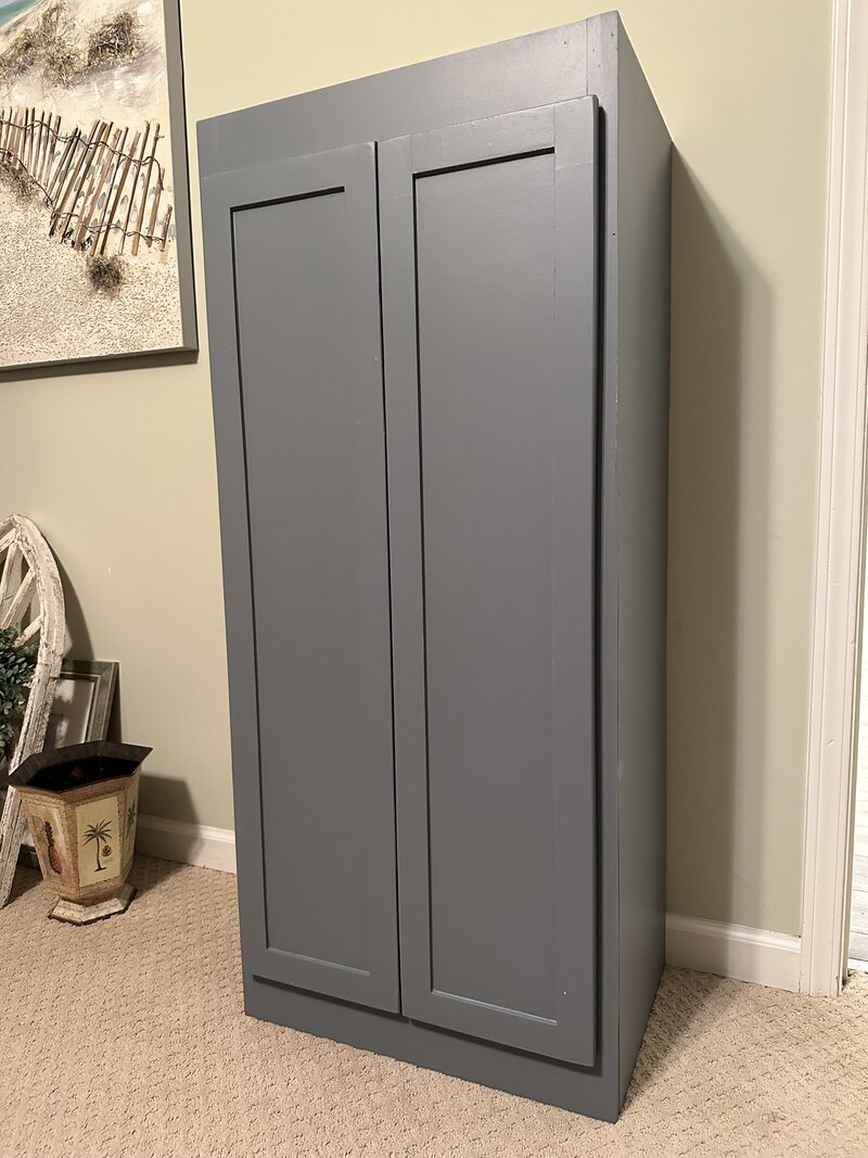 Gray Shaker Cabinet Storage