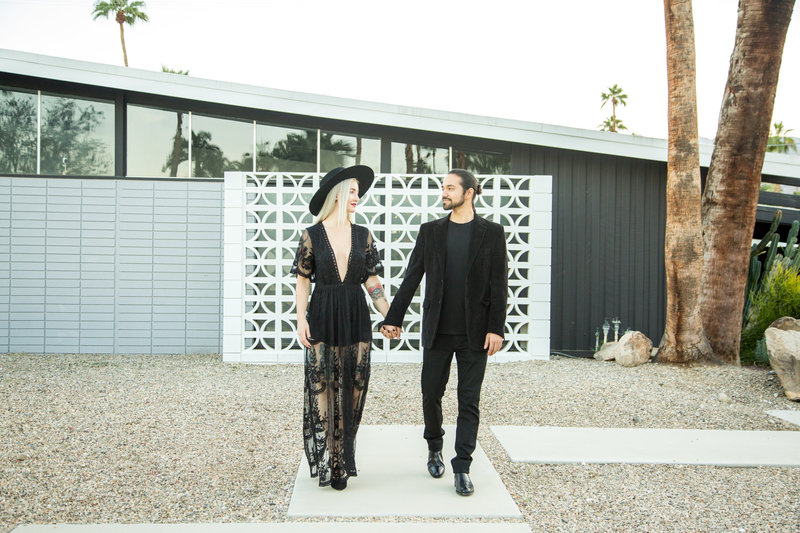 Whitney and Nic's engagement photos in Palm Springs by Palm Springs engagement photographer Ashley LaPrade.
