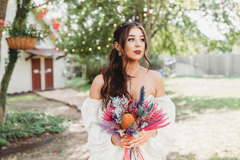 Outdoor bridal portrait