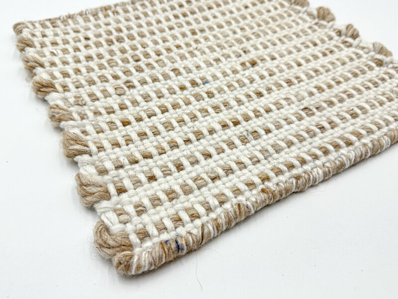 Collection-Nantucket Quality-Handwoven Design-Nantucket Color-Dk. Beige and White Content-100% Pet 