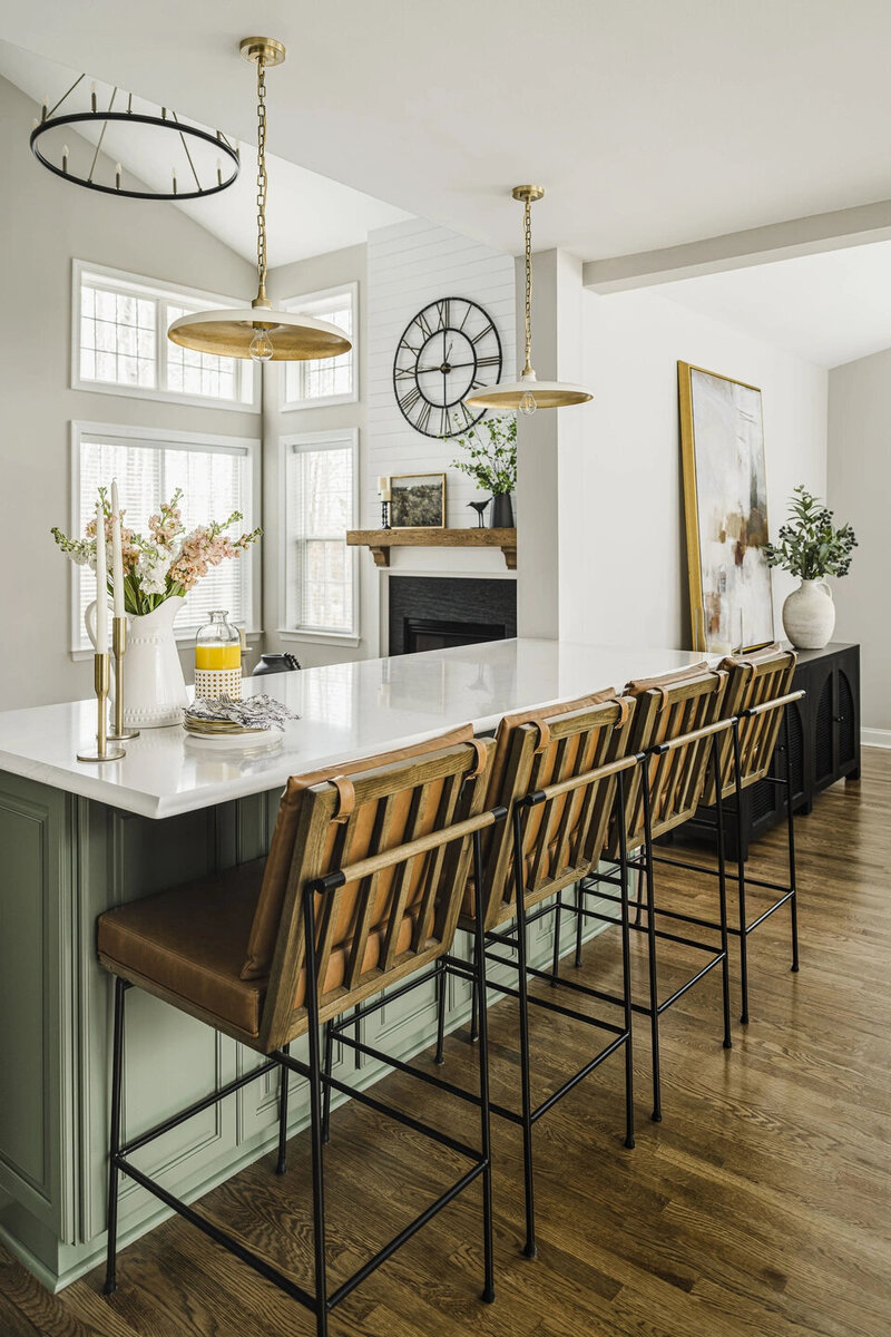 kitchen countertop with counterstools