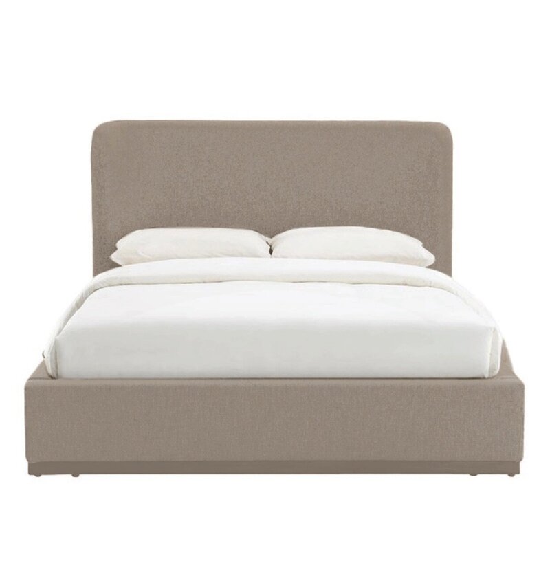 Curved Queen Bed - Perfect Taupe