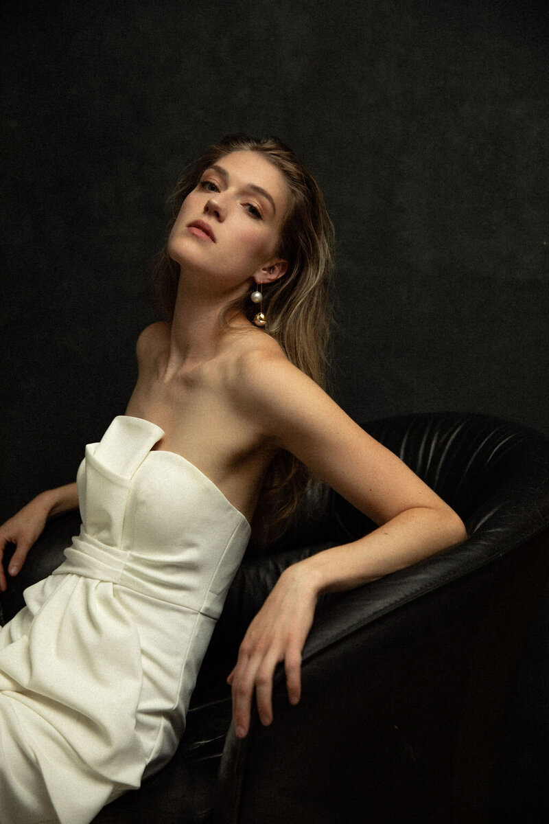 Feminine bridal makeup look