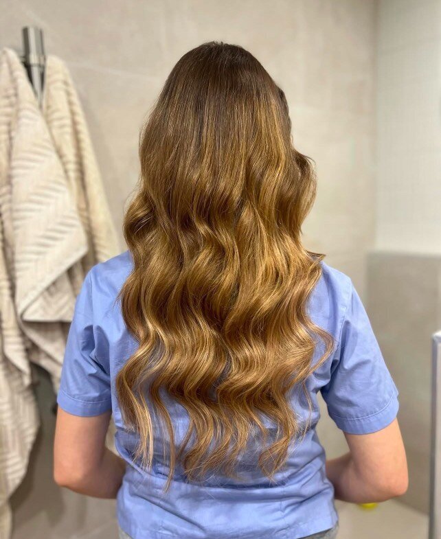 Hair Extensions On Client After Photo