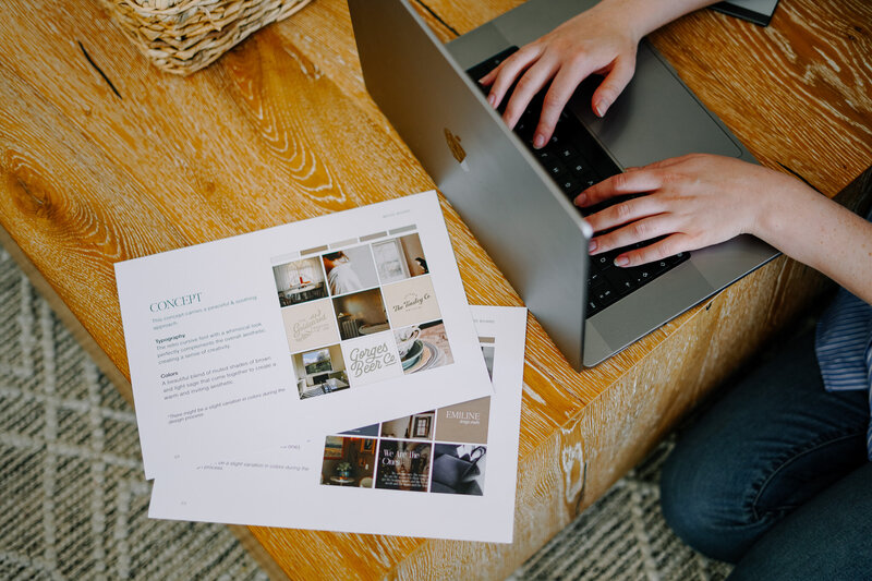 Submitting design files to a Showit Developer for fast 24-hour website building service.