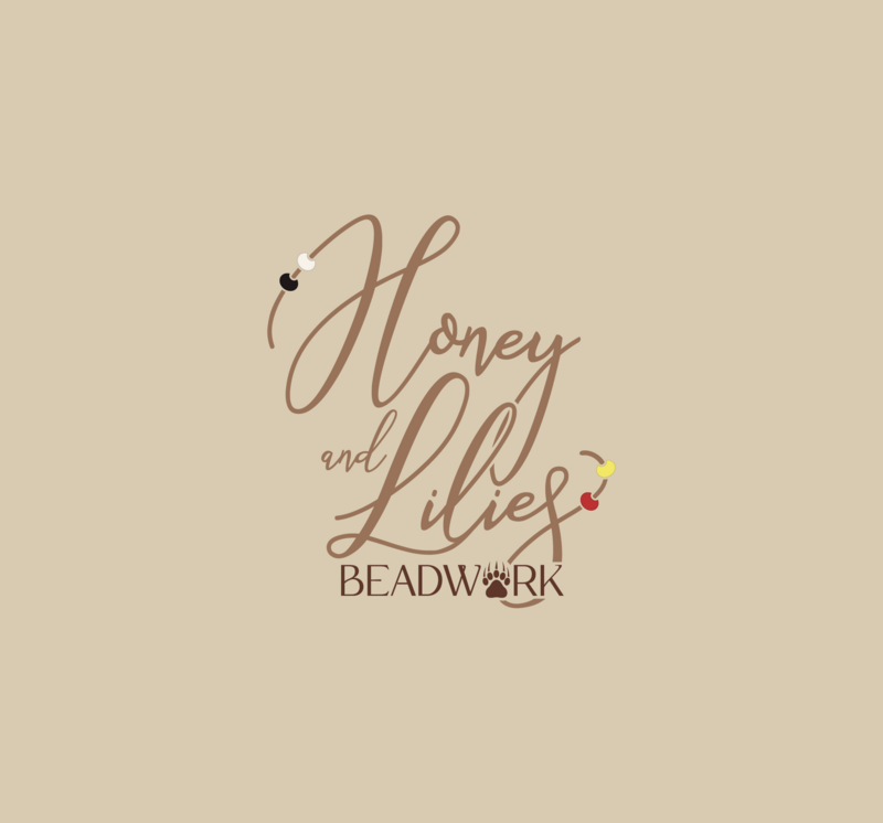 Honey and Lilies Beadwork Indigenous artist logo suite