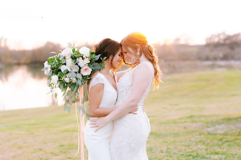 Two Brides - Lesbian Wedding Dress - GunnShot Photography 