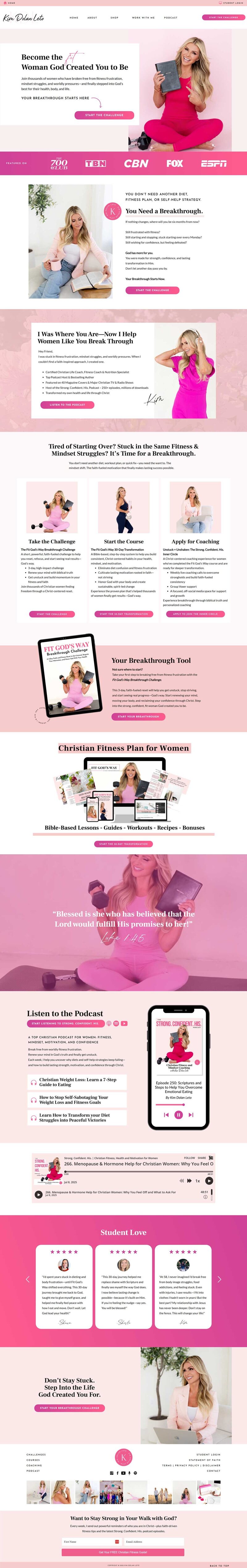 Kim Leto's Custom SHowit Website Design by Heather Jones Creative
