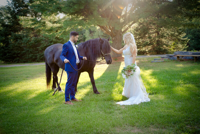 Couple with horse at Beantown Receptions