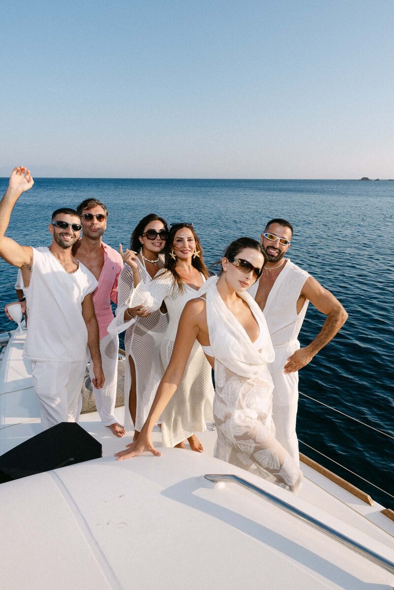 pre wedding day boat mykonos greece 42