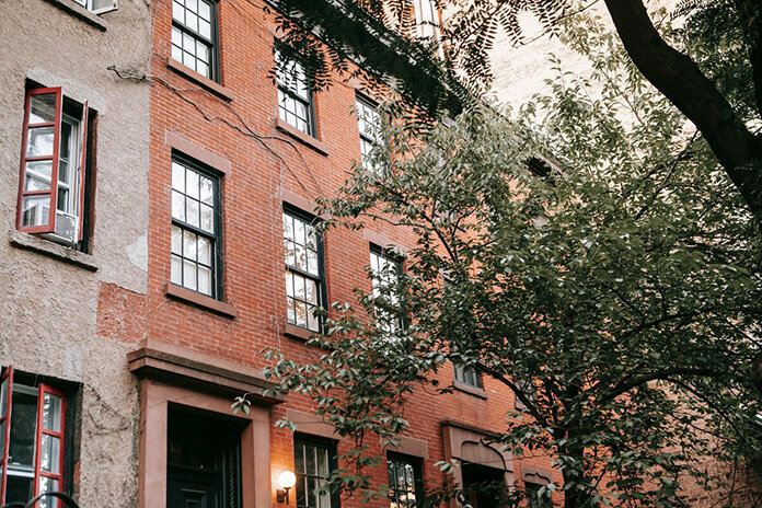 Red brick building housing a psychotherapy practice in New York.