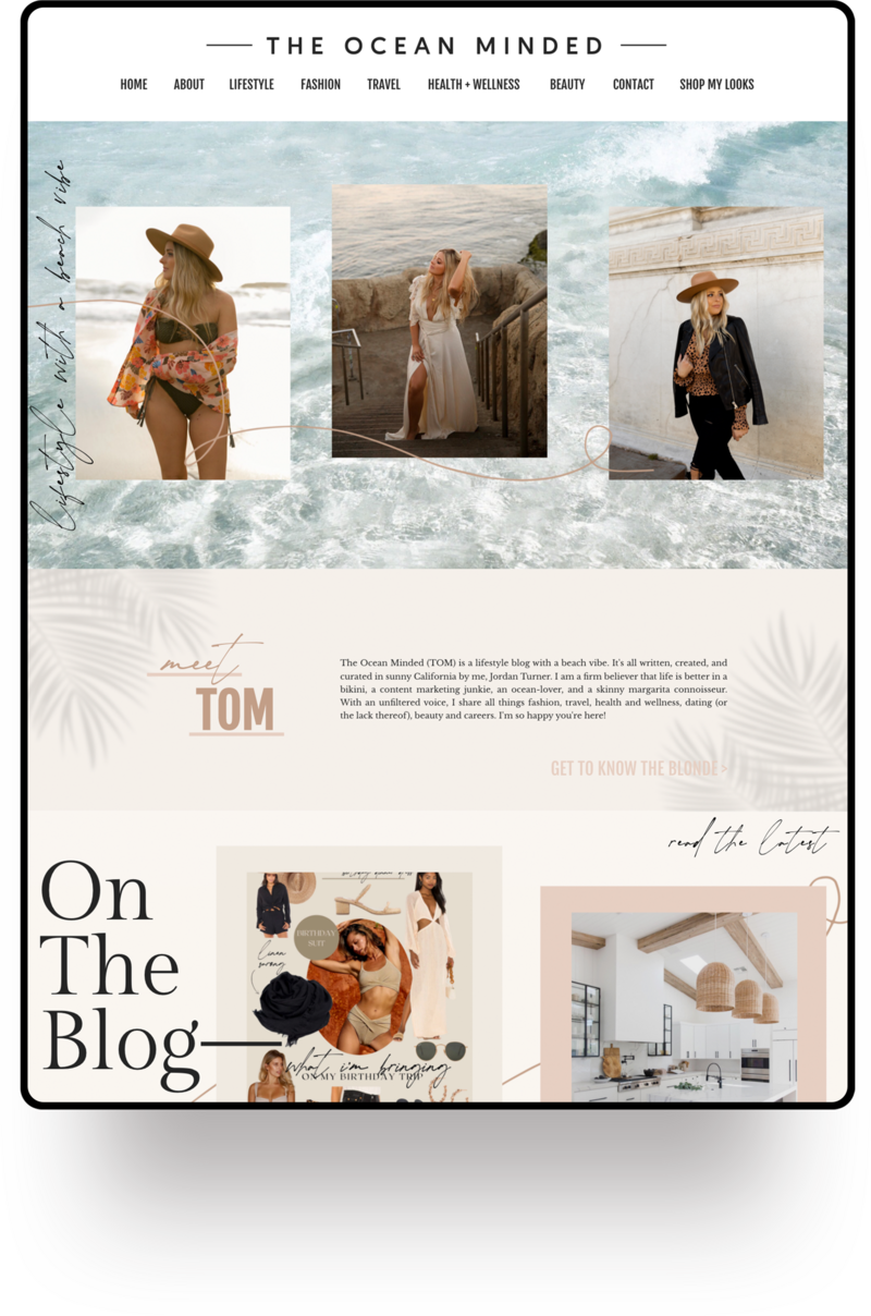 Two Day Showit Template Customization Intensive for The Ocean Minded