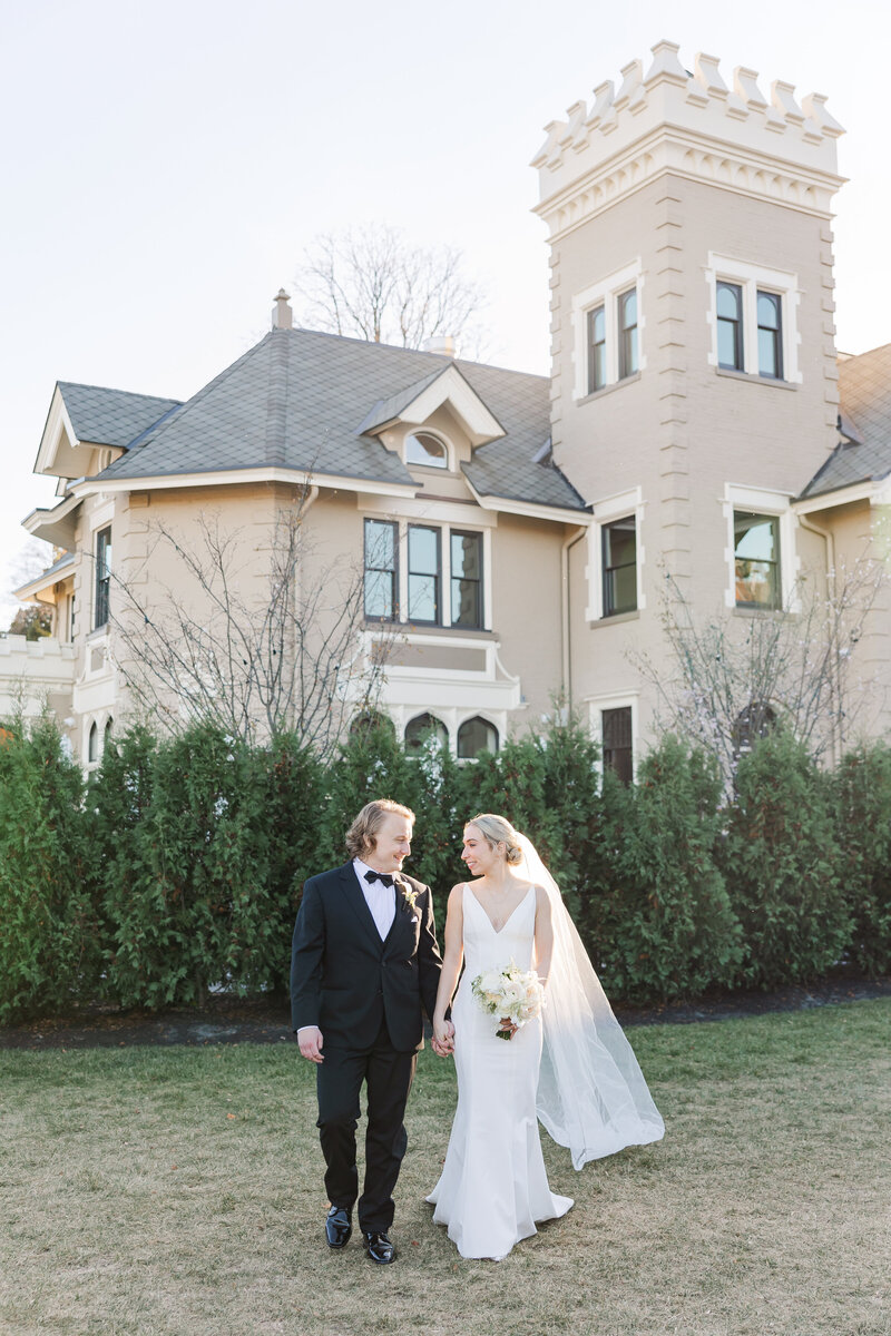 Atlanta Wedding Photographers | Bride And Groom Portrait At Wilbur Mansion Wedding Venue