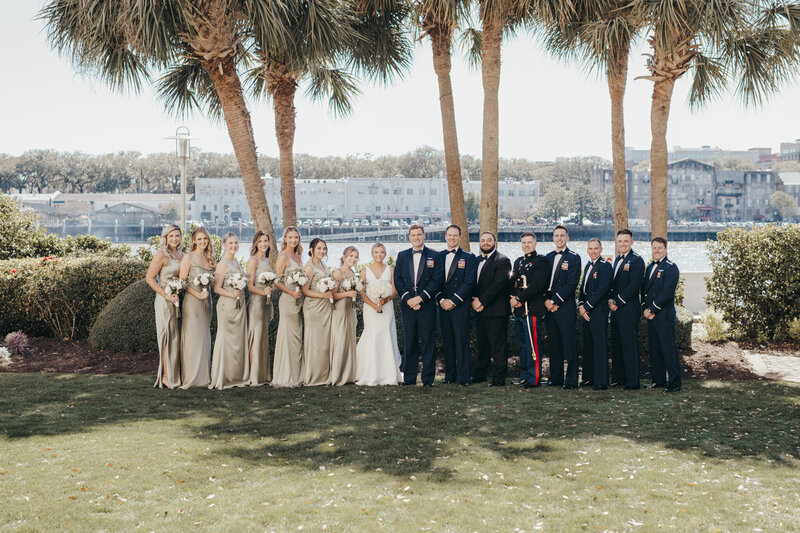 bridal party at westin savannah