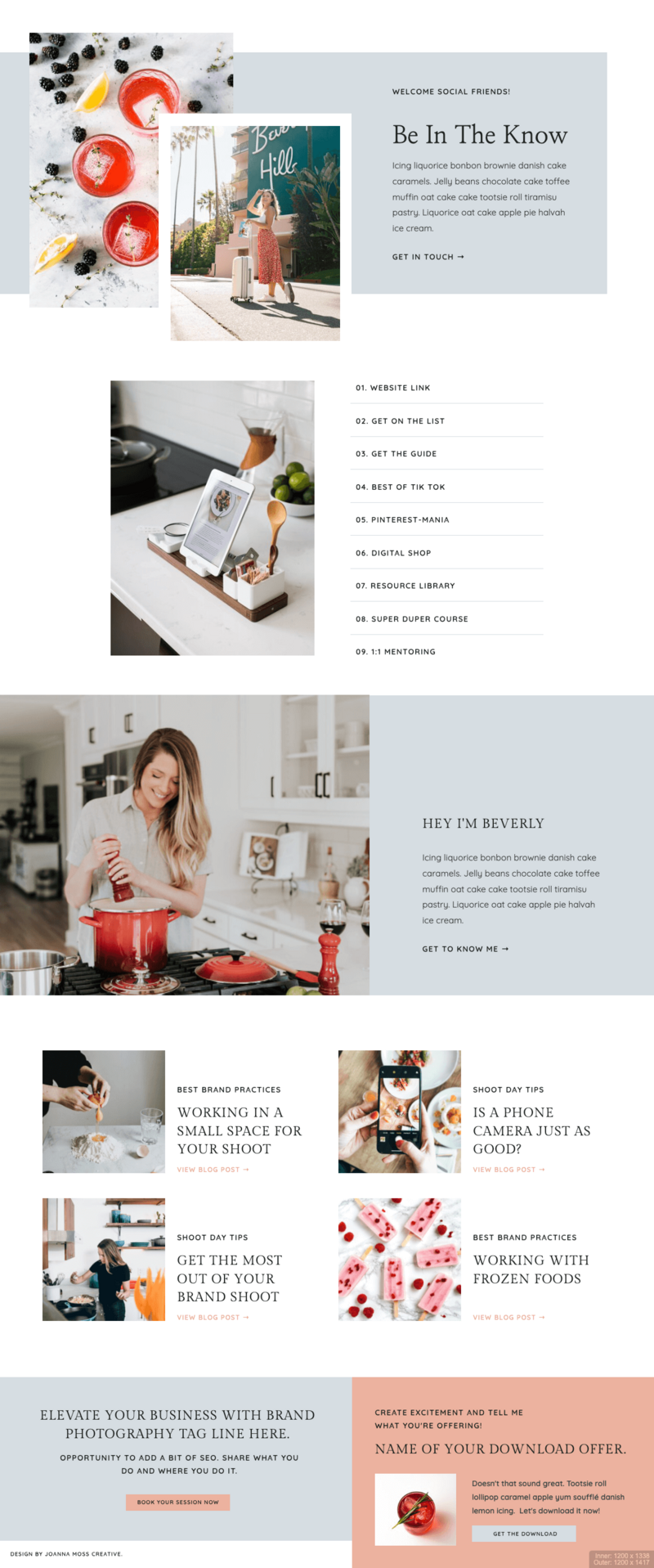 Social Links Page Showit Template