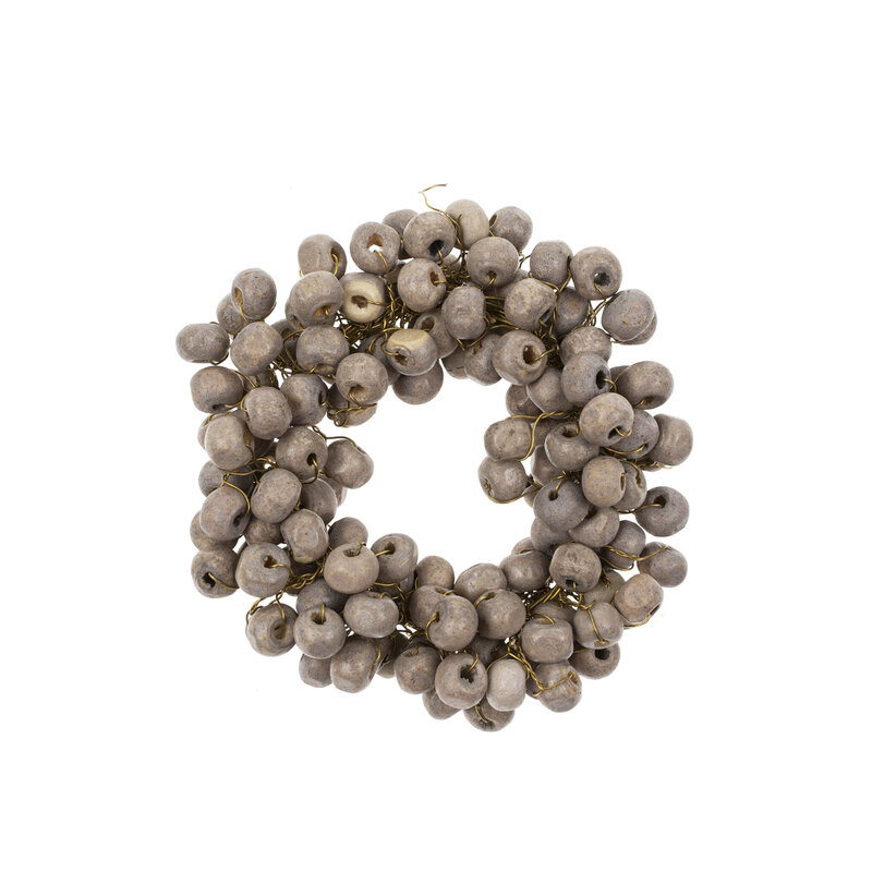 Beaded Berry Napkin Ring, Grey