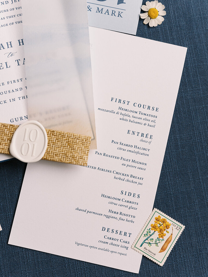 montauk wedding menu