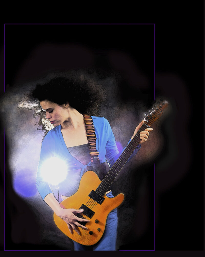 lady playing guitar