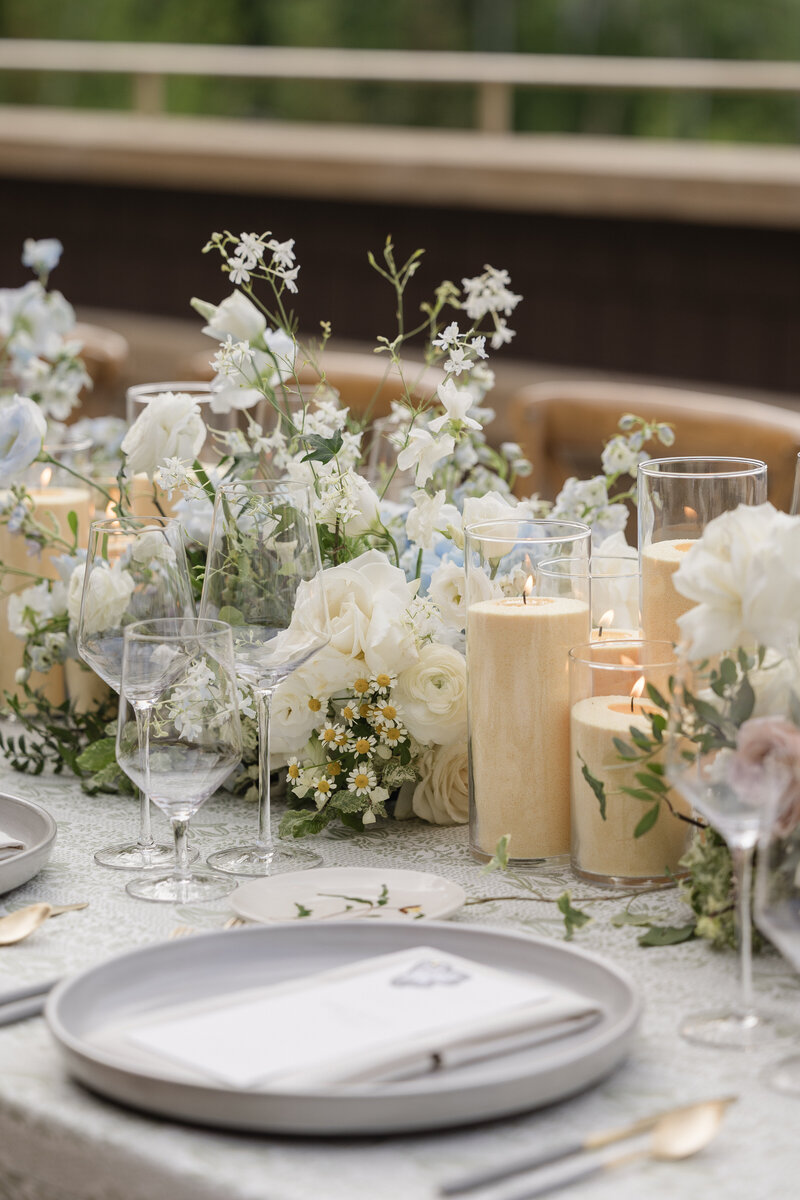 Bride and groom walk up memorial steps at their DC wedding