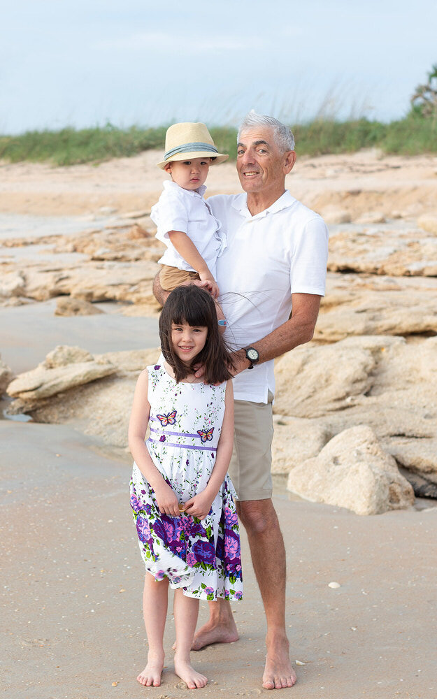 St Augustine family on a beach