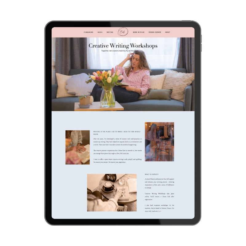 Eglantine Website Design homepage 2