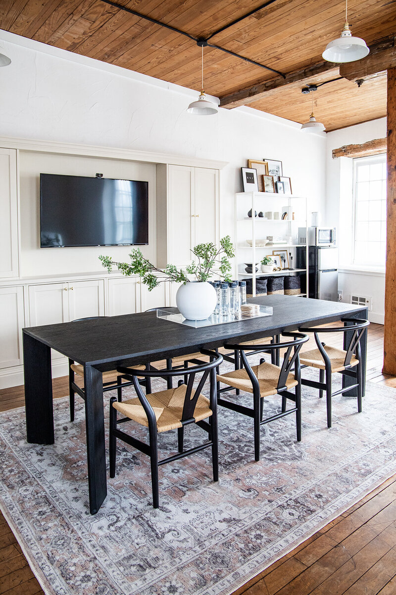 office table and tv