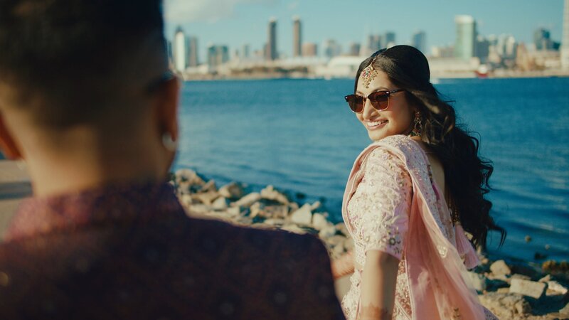 Indian bride smiling
