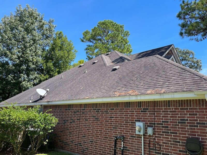 Roof cleaning in Kingwood.