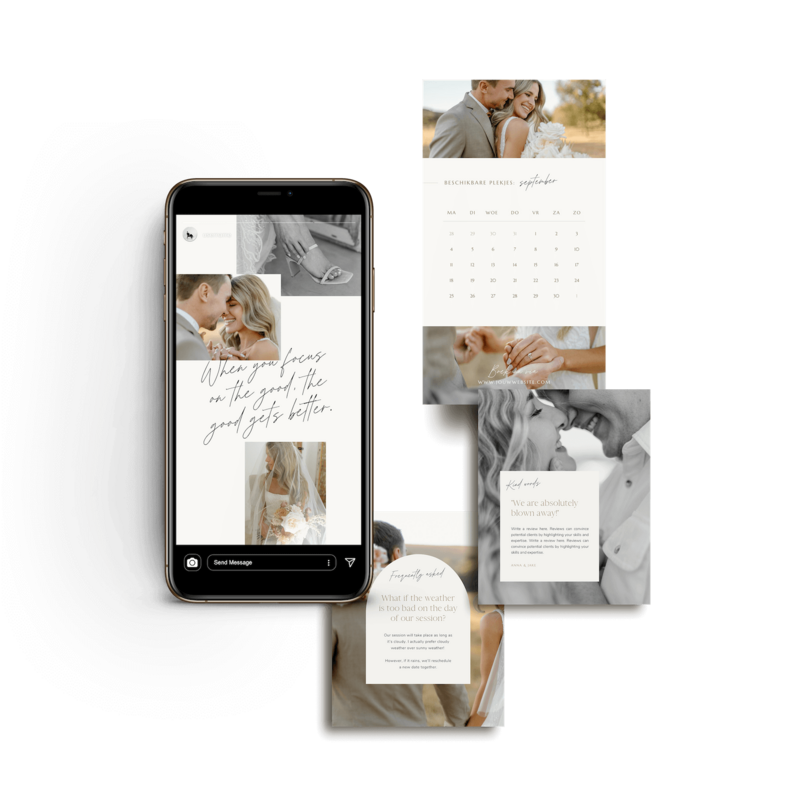 Neutral Instagram templates for photographers