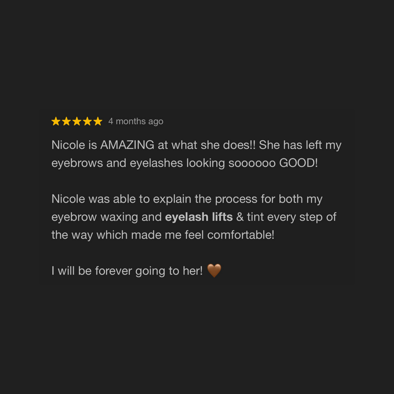 Positive lash lift review praising no-maintenance beauty

