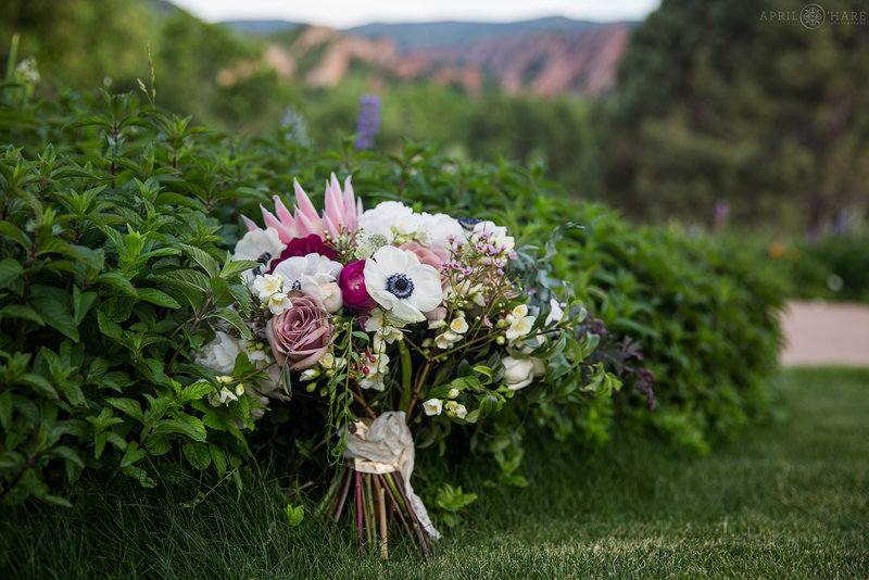 Bridal bouquet by Project Floral at Arrowhead Golf Course in Littleton