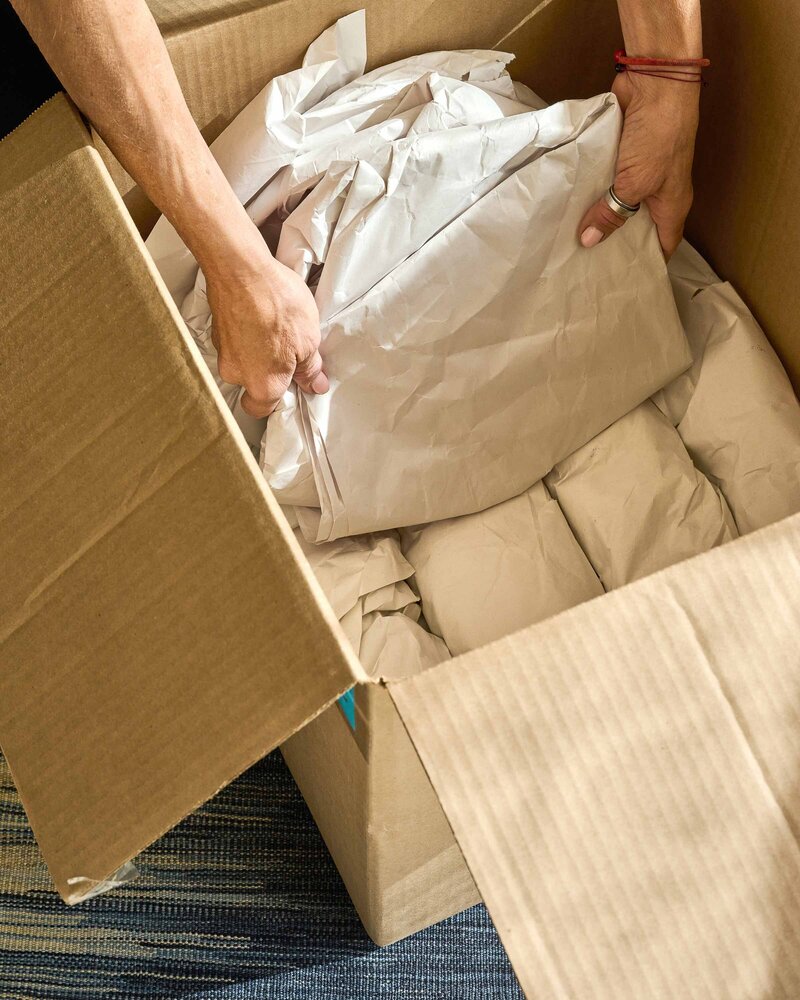 Packing up home items for a move